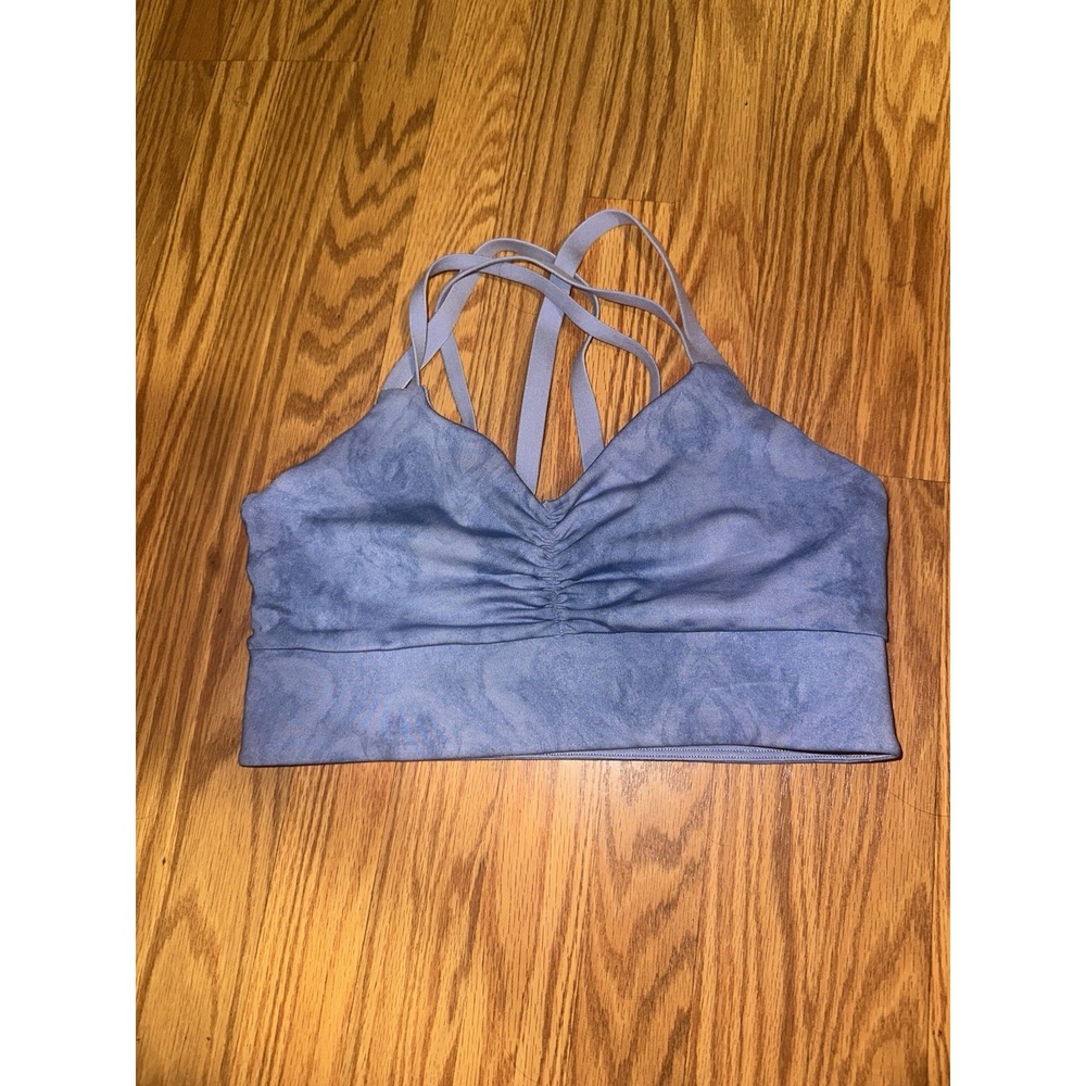 Handful Blue Double Strap Bra Strappy Back Sports Bra XS